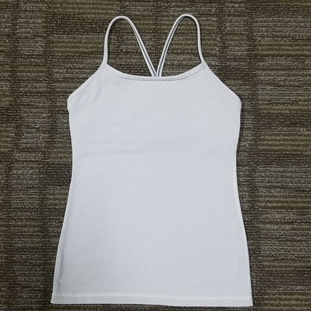 Grey Lululemon Racerback Tank Top and Bra